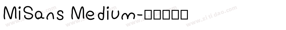 MiSans Medium字体转换